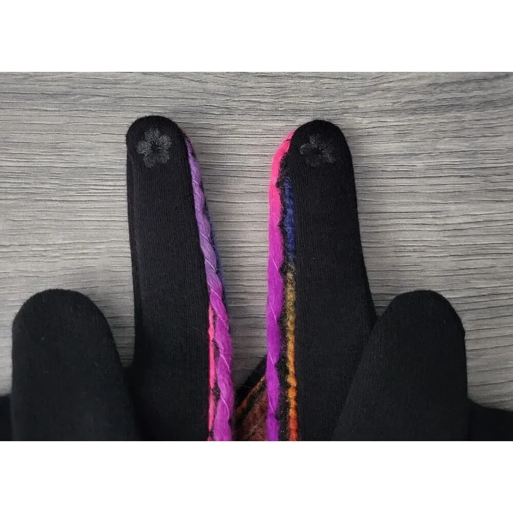 Arianna by Howard's Womens Color Streak Texting Gloves OS Multicolored